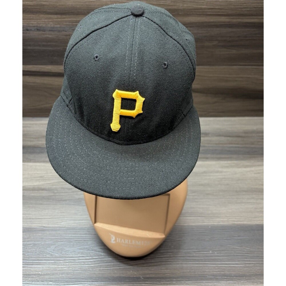 NEW ERA 59FIFTY PITTSBURGH PIRATES FITTED HAT SIZE 7 3/4 BLACK COOL BASE MLB